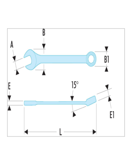 40.LA - Metric Long-Reach Combination Wrenches
