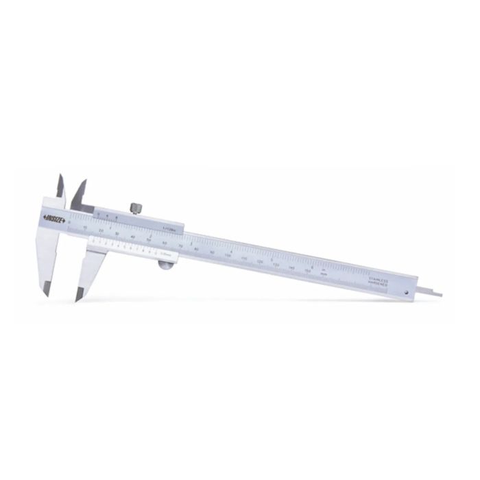 4-Way Vernier Caliper: 0 in to 6 in/0 mm to 150 mm Range, +/-0.05mm Accuracy, Thumb Wheel