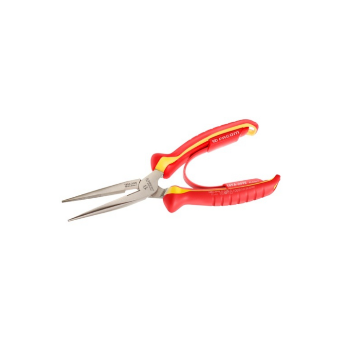 185A-195A.VE - 1,000 Volt Insulated Long Half-Round Nose Pliers