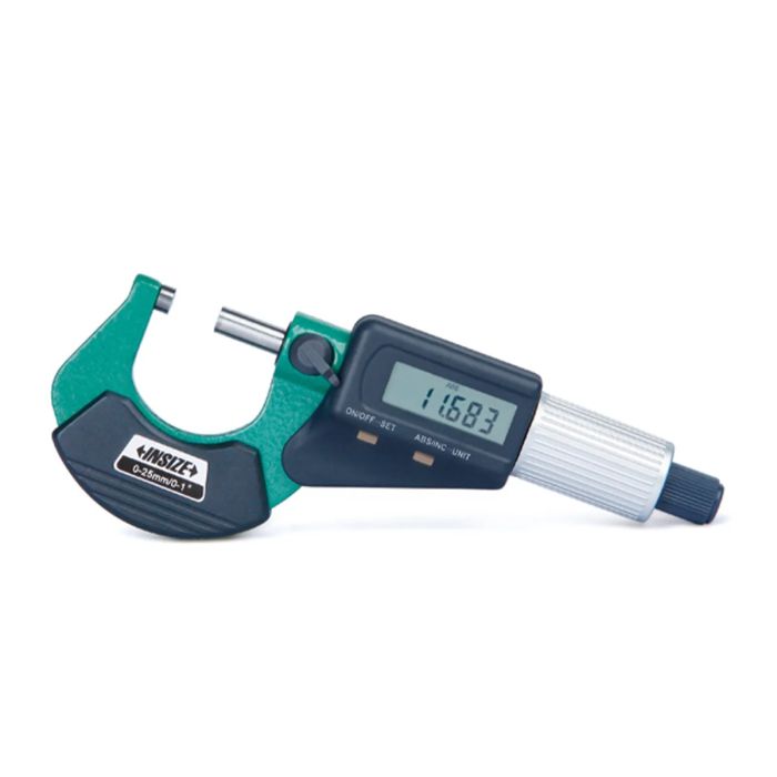 Digital Outside Micrometer: 0 in to 1 in/0 to 25 mm Range, ±2 μm Accuracy