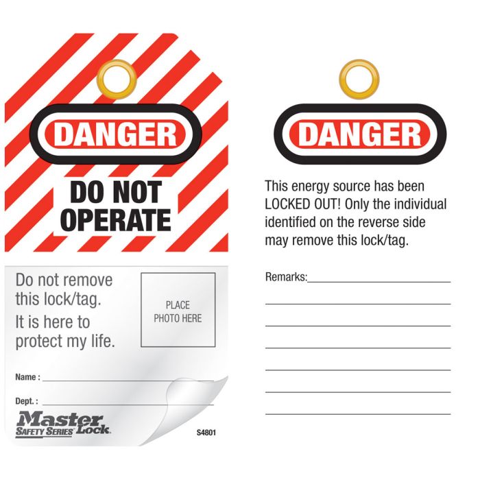 Lockout Tags (DANGER DO NOT OPERATE) 12/PKT