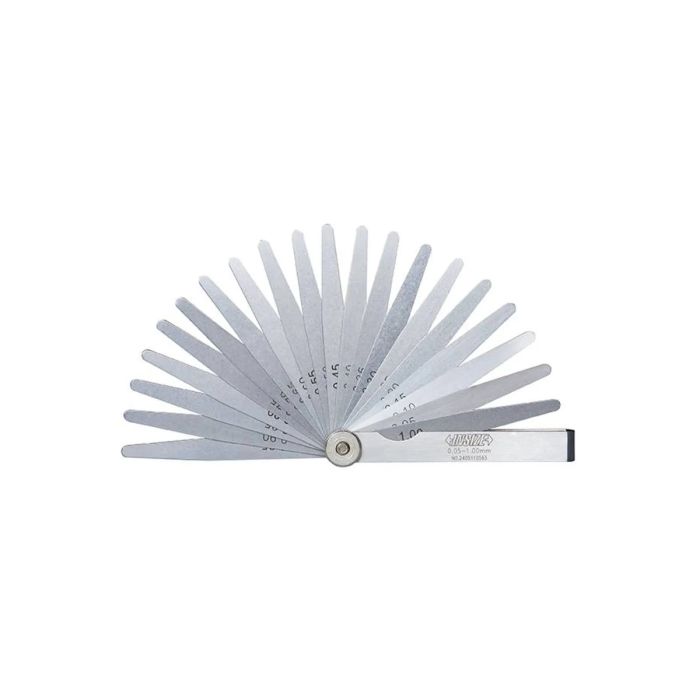 Feeler Gauge, Range 0.05-1.00mm, 20 pieces of Leaves