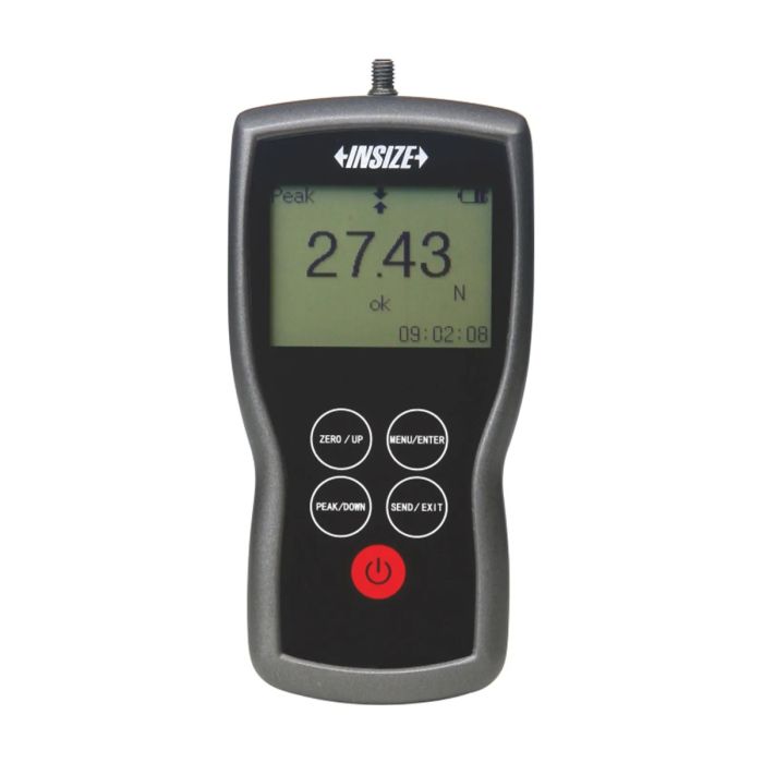 Digital Force Gauge: 2.2 lbf Max Force Measured, 0 lbf Min Force Measured, 0.0005 lbf, LCD