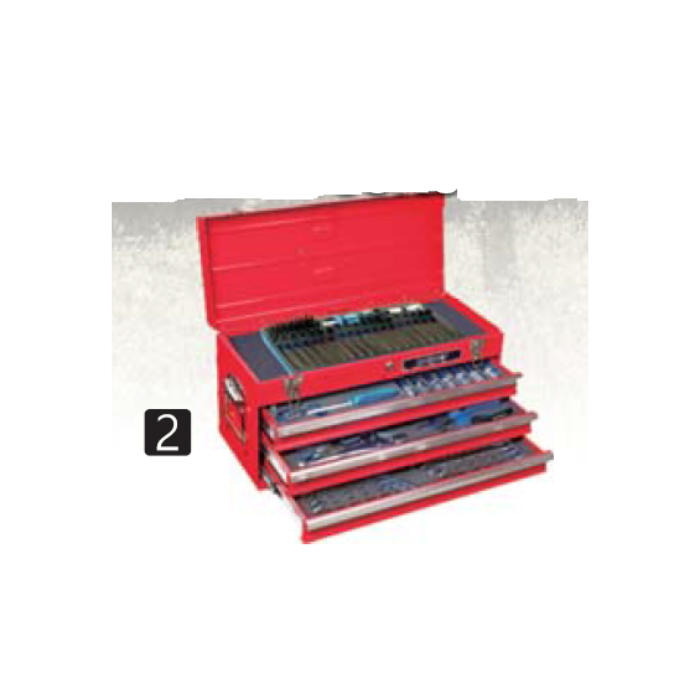 125 pcs 3-Drawer Hand Carry Box Tools Set -1