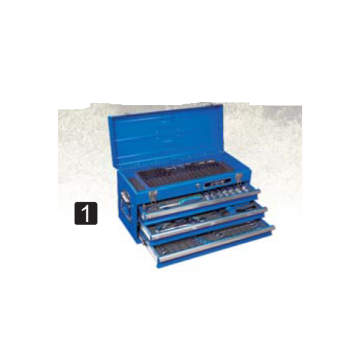 125 pcs 3-Drawer Hand Carry Box Tools Set