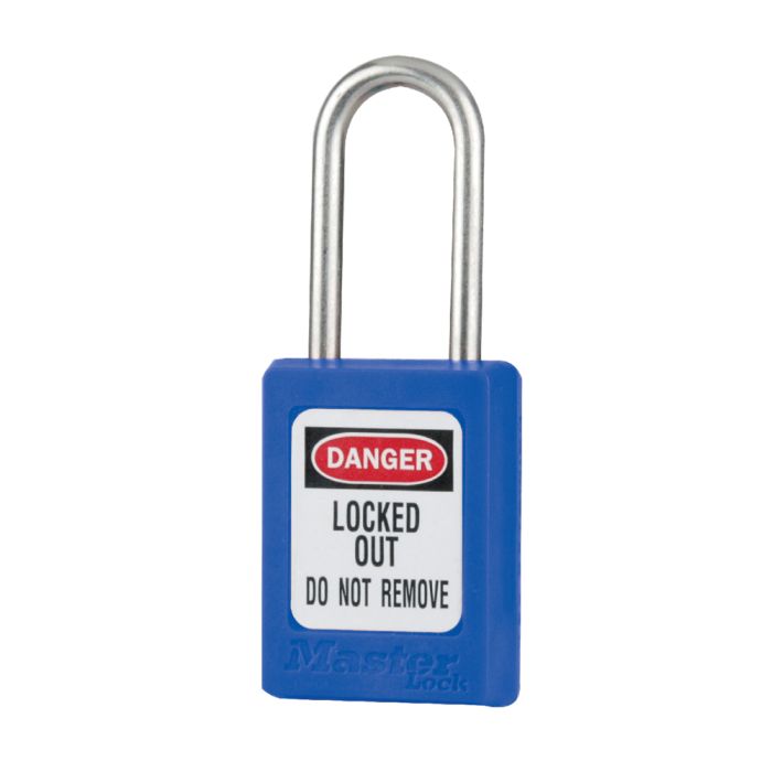 Blue Zenex Thermoplastic Safety Padlock, 1-3/8in (35mm) Wide with 1-1/2in (38mm)