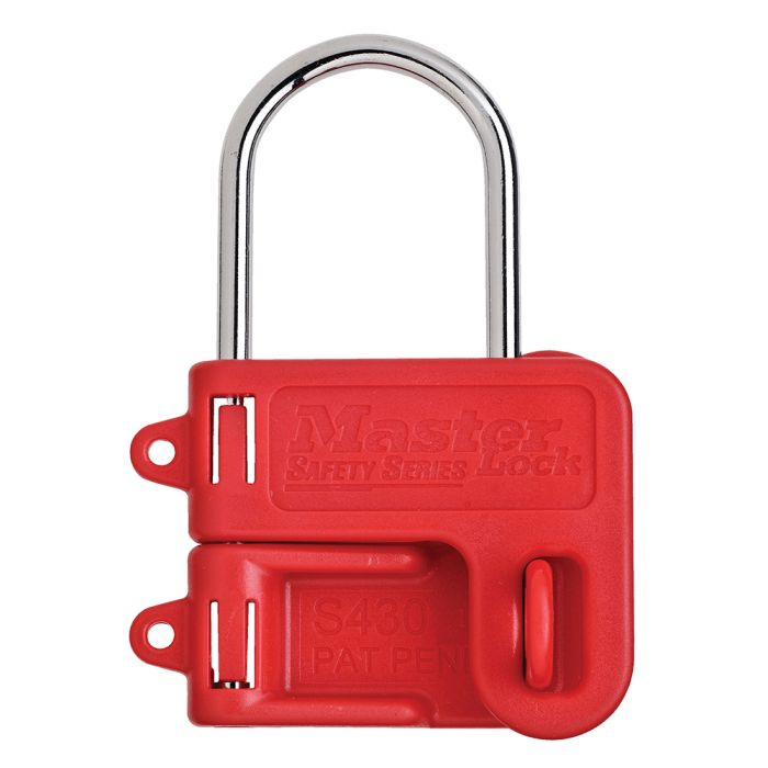 Steel Hasp with Red Plastic Handle 1n (25mm) Jaw Clearance