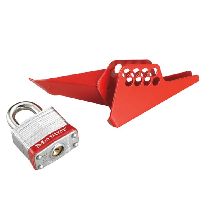 Ball Valve Lockout Wedge Small Thermoplastic Red