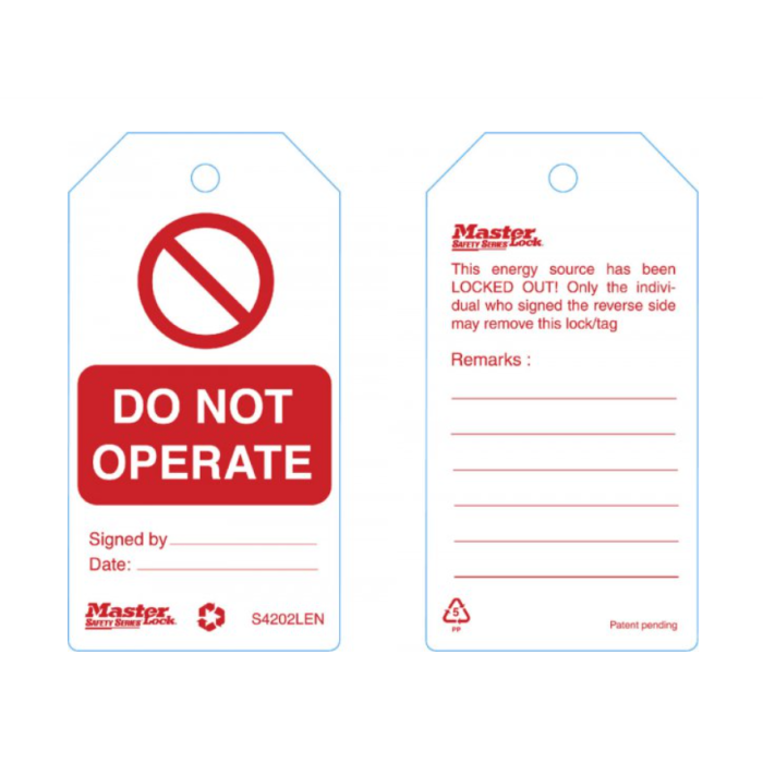 Safety Tag  (DO NOT OPERATE)