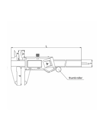 4-Way Digital Caliper: 0 in to 8 in/0 to 200 mm Range, ±-0.0012 in Accuracy, Stainless Steel