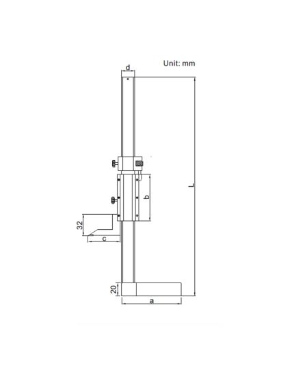 Vernier Height Gauge, 0-200mm/0-8