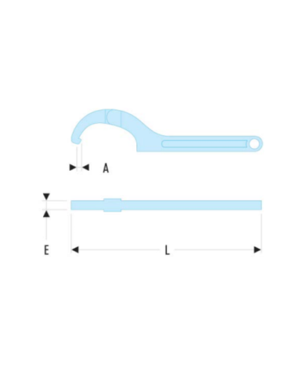 125A - Adjustable Hinge Wrench