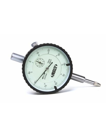 Dial Indicator - Lug Back: 0 to 10 mm Range, Continuous Reading, 0-100 Dial Reading