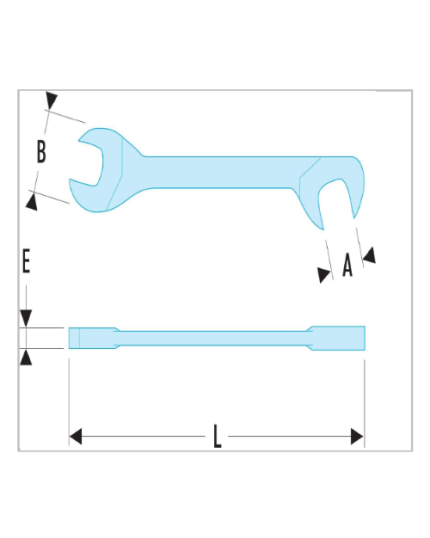 34 - Metric 15° & 75° Hinged Midget Open End Wrench