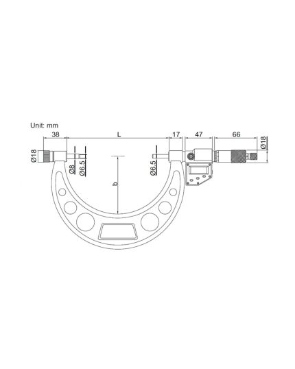 Digital Outside Micrometer With Interchangeable Anvils 150-300mm