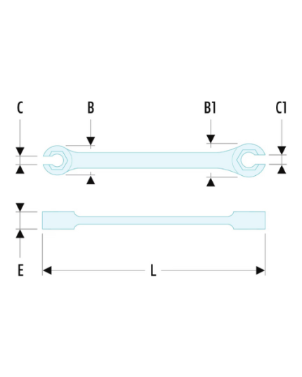 43 - Metric Straight Flare Nut Wrench