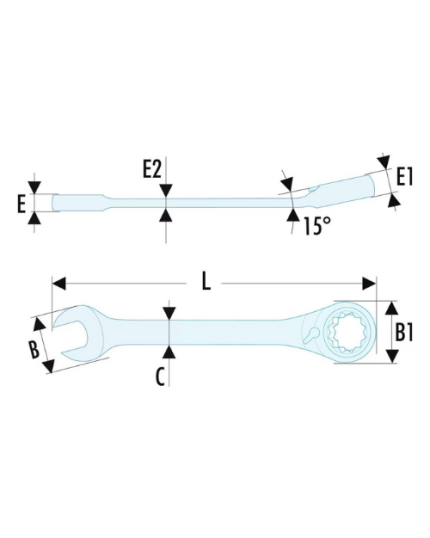 467B - Metric Ratchet Combination Wrench