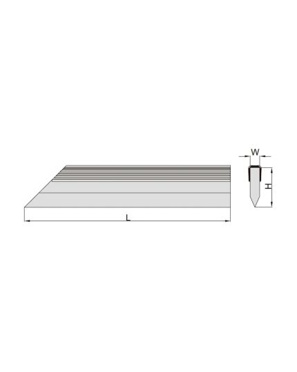 Straight Edge: Metric/SAE, Not Certified, Satin, Stainless Steel, 2.6 micron, 1/4 in Wd