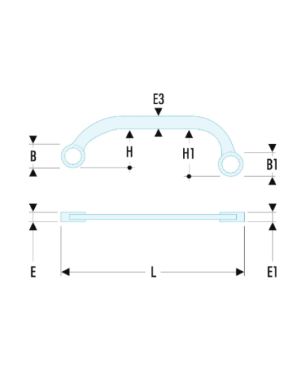 57 - Metric Half-Moon Offset-Ring Wrench