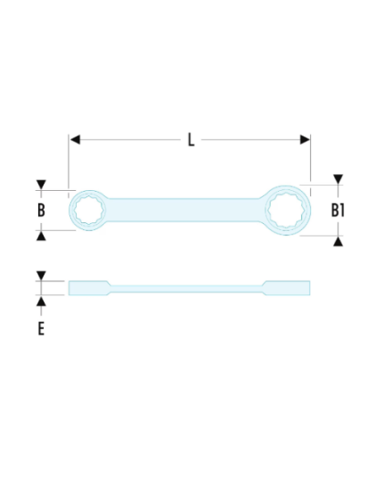 59 - Metric Straight Offset-Ring Wrench