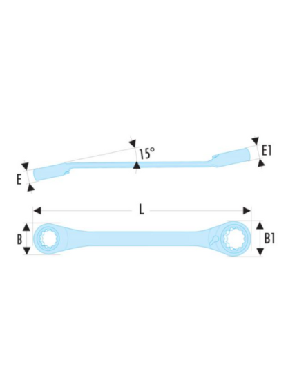 65.SPL - 15° Spline Polygonal Ratchet Wrench