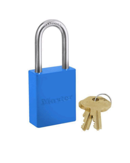 Safety Series Padlock Aluminum Body 2-inch Blue