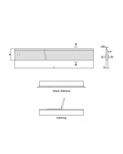 Precision Straight Edge With Beveled Edge (610mm)