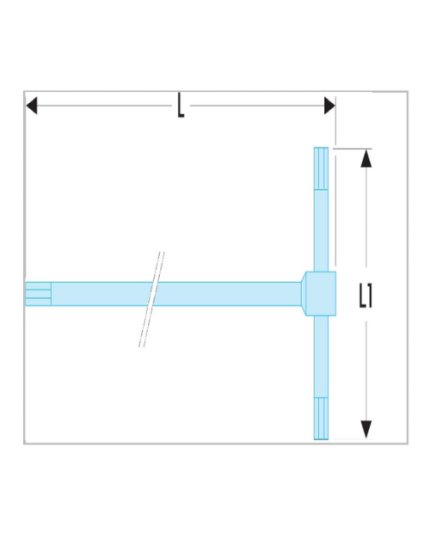 84TC - Hex Key, T-Shape, 3 Head