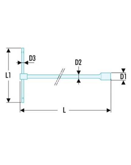 98B - Tee Socket Wrenches With Metric Slide Handle