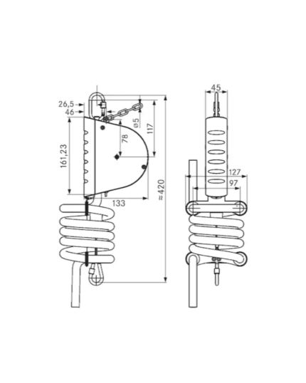 AUTOSTAT spring balance 7211 with spiral hose