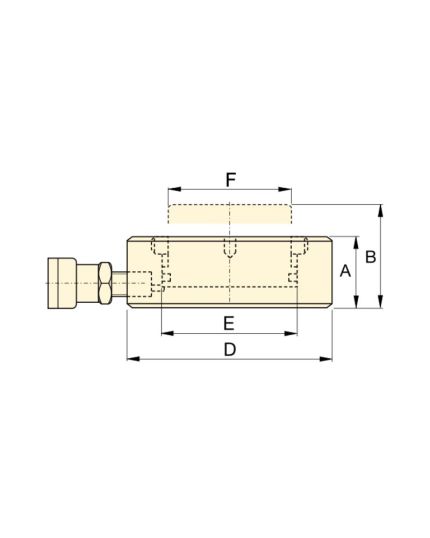 Ultra Flat Hydraulic Cylinder with Stop Ring