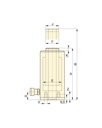 Aluminum Hollow Plunger Hydraulic Cylinder