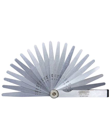 Feeler Gauge, Range 0.05-1.00mm, 13 pieces of Leaves