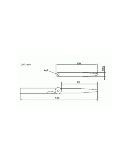 Feeler Gauge, Range 0.05-1.00mm, 13 pieces of Leaves