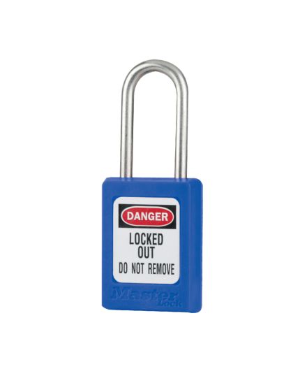 Blue Zenex Thermoplastic Safety Padlock, 1-3/8in (35mm) Wide with 1-1/2in (38mm)