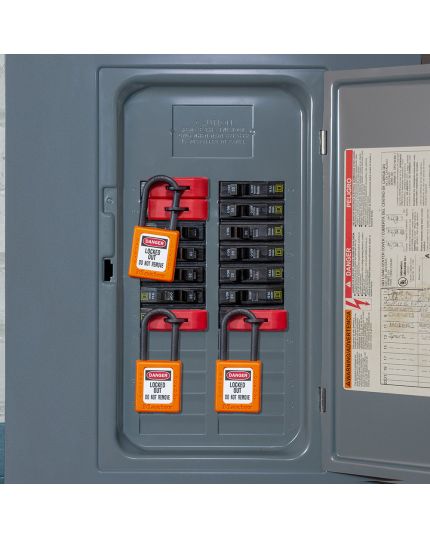 Circuit Breaker Lockout: Clamp-On, For 120/240V AC Volt, S3821