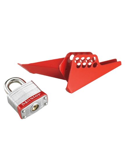 Ball Valve Lockout Wedge Small Thermoplastic Red