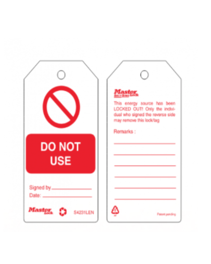 Lockout Tags (DO NOT USE)