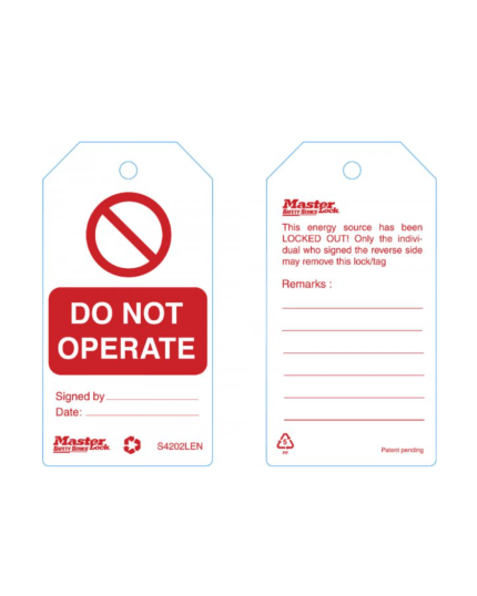 Safety Tag  (DO NOT OPERATE)