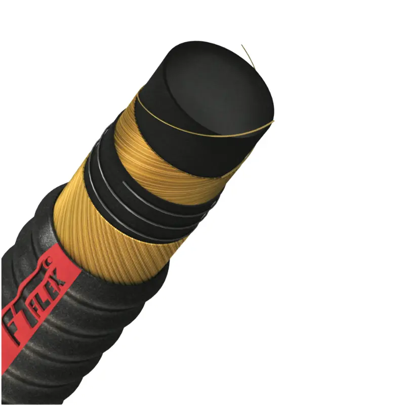 Corrugated Abrasive Suction Hose Black 5" 5 Bar 30m per roll