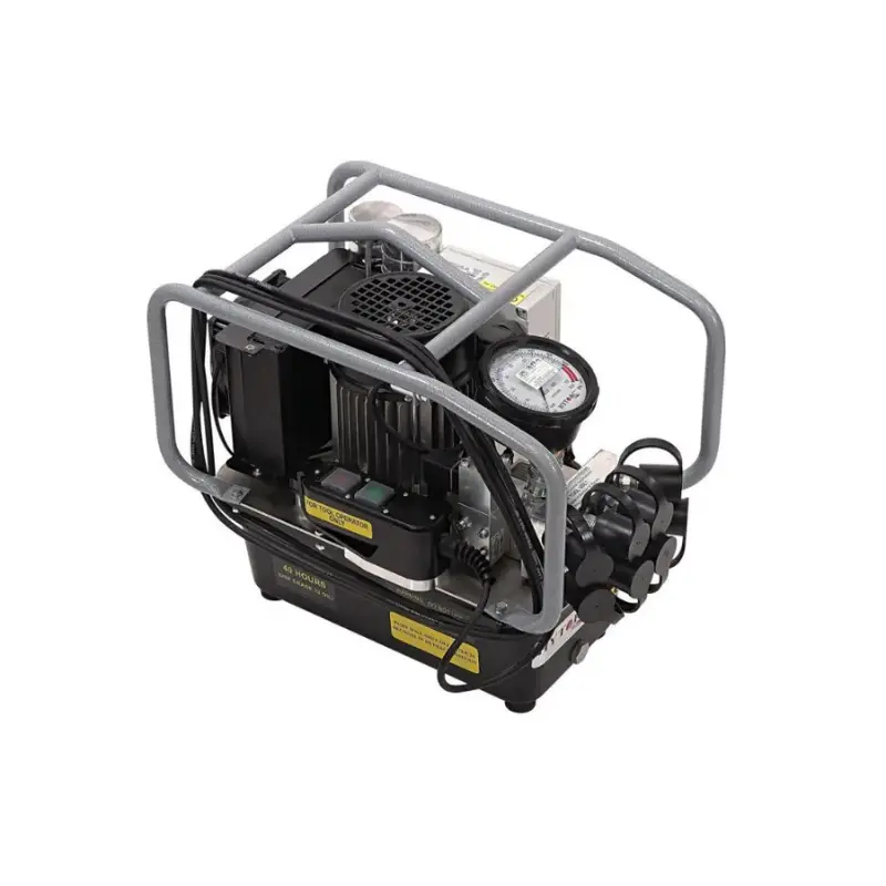 HY-230-2-4S, 4 Stage Electric Pump, 4 Ports, c/w 10k PSI Gauge