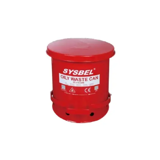 [WA8109700] OILY WASTE CAN RED - CAPACITY : 21/79.3 - SIZE : 60 X 47cm