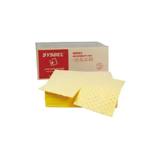 [CP0001Y] CP0001Y, Absorbent Pad, MBPP
Melt-blown Polypropylene, Yellow, Hazmat
Light, Perforated, 100 PcsBox, 16 Gal (60L)