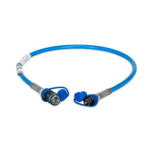 [HT1503HR] Hose, 1m, w/ Quick Disconnect Couplings & Dust Caps, 1500 bar