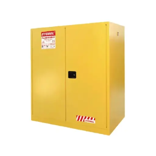 [WA810115] WA810115, Drum Storage
 Cabinet, 2 door,
manual, 3 Shelf, 115 Gal (434L)