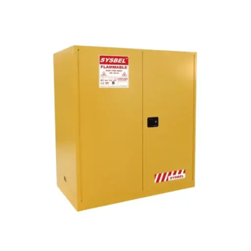 [WA810300] FLAMMABLE CABINET 2 DOOR MANUAL/SELF-CLOSE - CAPACITY : 30GAL - SIZE : 112x109x46cm